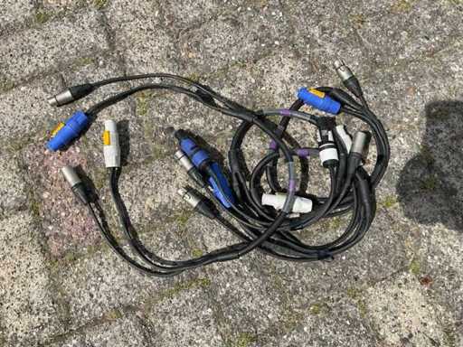 Neutrik Powercom XLR3 Combi Cable (4x)