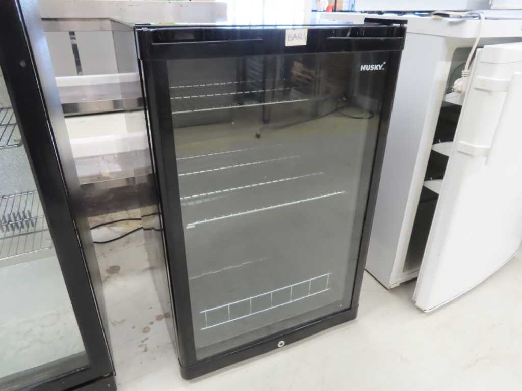 Husky - KK110-BK - - Glass door refrigerator