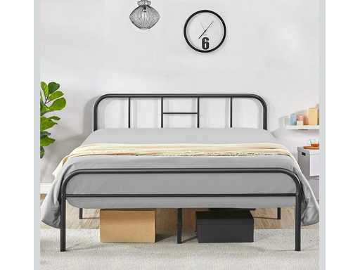 Yaheetech - Letto matrimoniale in metallo. Senza materasso.