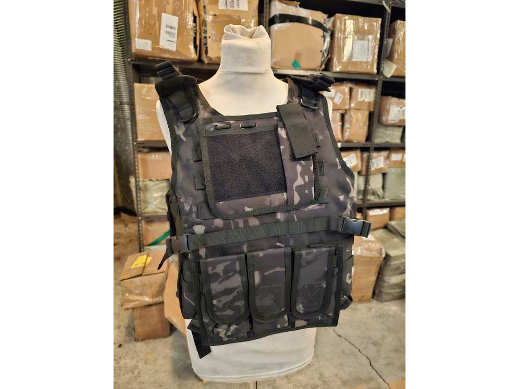 Woodland camo molle bulletproof vest - without protection plates (10x)