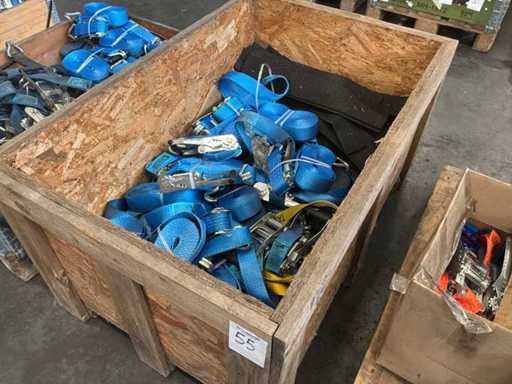 Partij spanbanden met rubberen mat