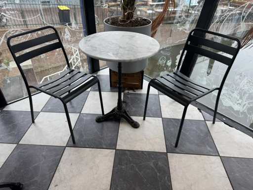 Metalowe krzesło tarasowe do składania (8x)