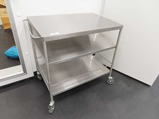 RVS serveerwagen