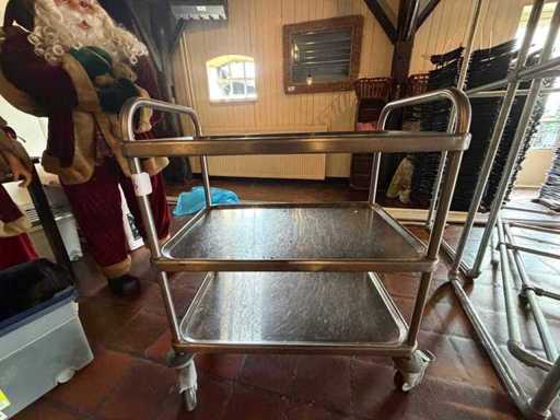 Stainless Steel Serving Trolley
