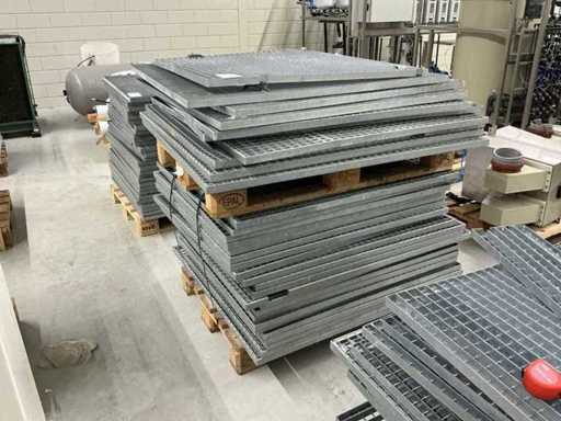 Plancher en grille en acier galvanisé (31x)