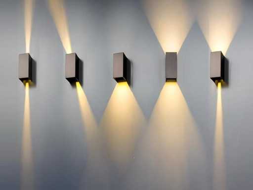 Lumière murale LED 7W Lumière Duo Imperméable réglable (8x)