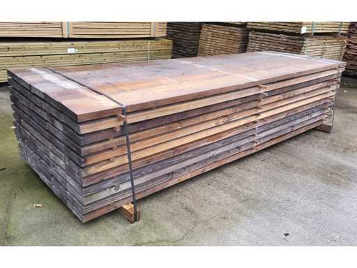 55x deski rusztowań modrzewiowych 38 x 195 mm, długość 300cm 