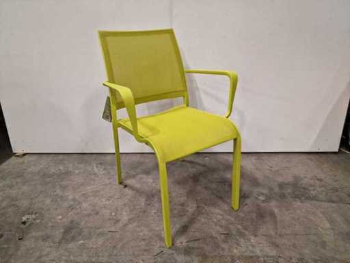 6 x Garden Prestige - Alu Stapelstoel Nice met Armleuning Lime - Batylene Lime