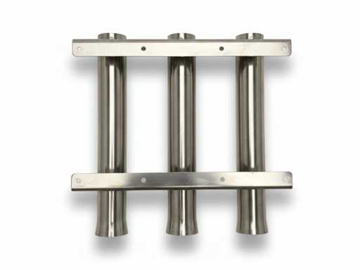 Porte-canne à pêche Nautinox Marine en acier inoxydable 3 tubes - 2166