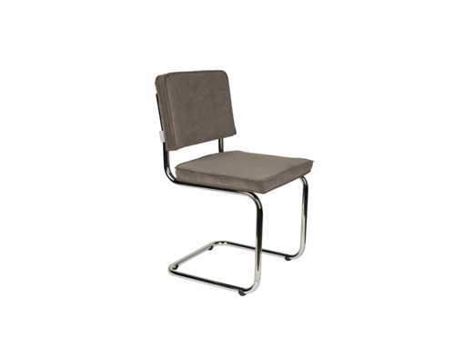 Zuiver Ridge Rib Grau Esszimmerstuhl (2x)