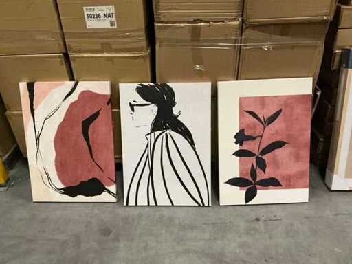 Lot Coco Maison sunkissed Set mit 3 Drucken 50x70 cm (17 Sets)