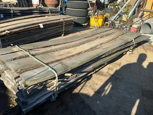 Batch of sawn oak planks