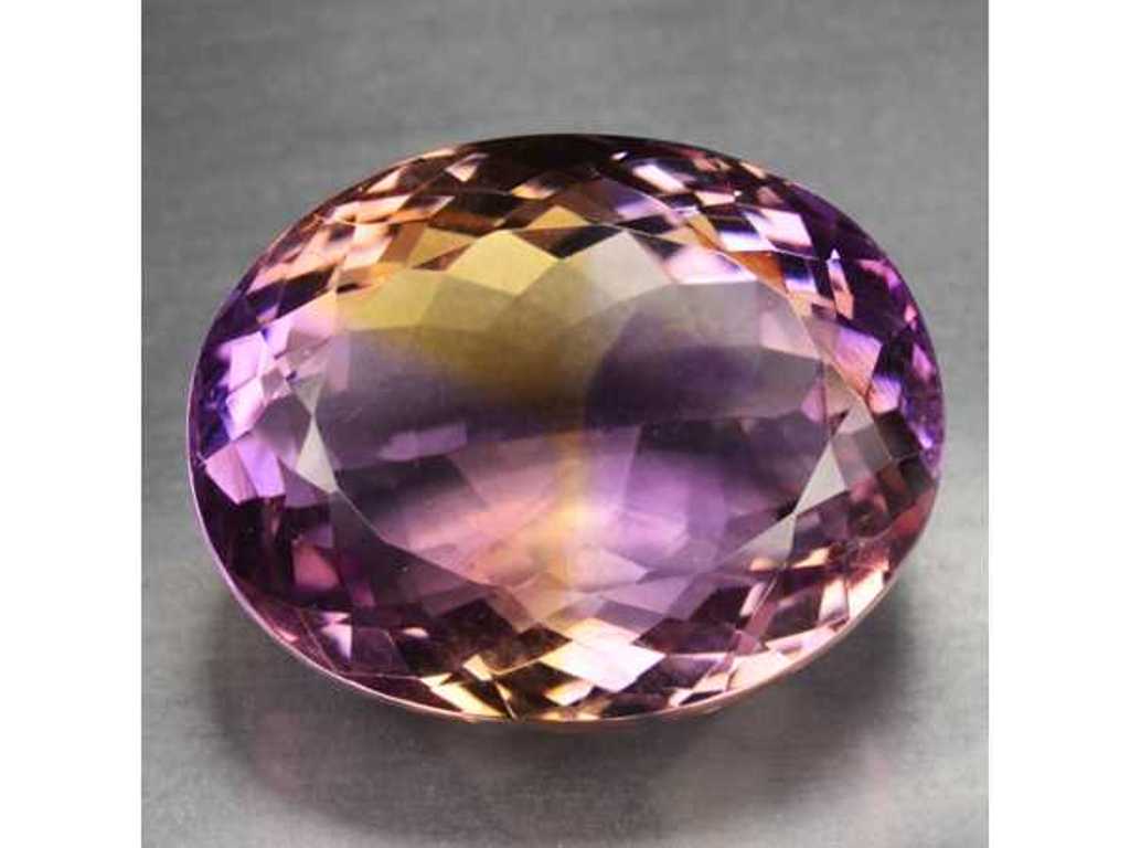 Amétrine naturelle (jaune violet) 20,46 carats