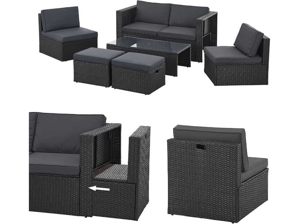 Polyrattan Garden Furniture - Outdoor Lounge Area