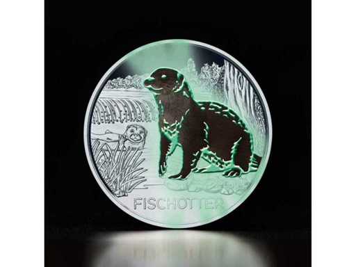 3 Euro Österreich 2019 Fischotter Tier Taler Leuchtet im Dunkeln Sammlermünze gratis EU-Versand