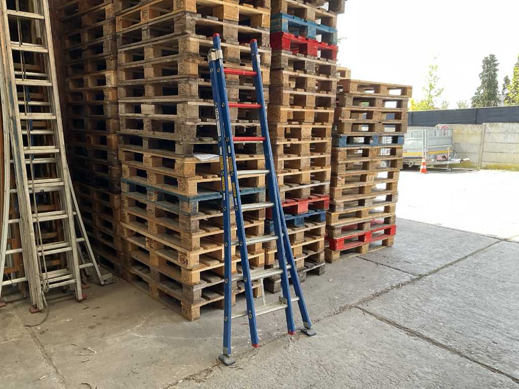 DAS Ladders Atlas Échelle coulissante en aluminium en 2 parties