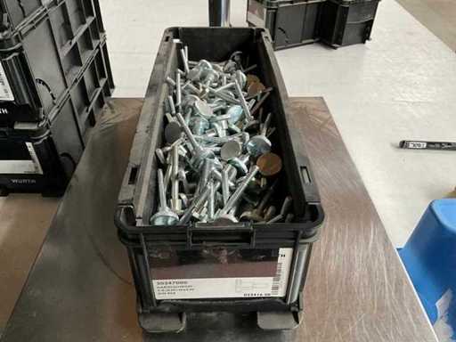 Würth 11.94kg Knurled screw M6x50 in stackable bin