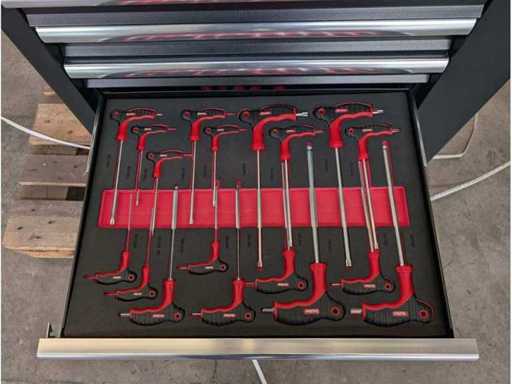 FREUTEK TOL2801 280 ocz. Wózek narzędziowy z narzędziami i szafką