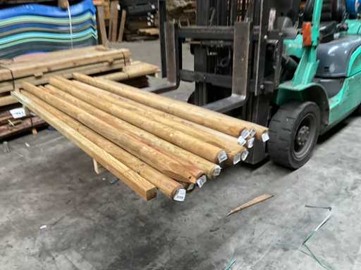 Pine round post impregnated/pointed - 200x6x6 cm (15x)