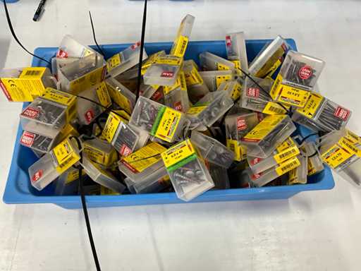 Rotadrill Various screws stainless steel, galvanized and brass (100x)