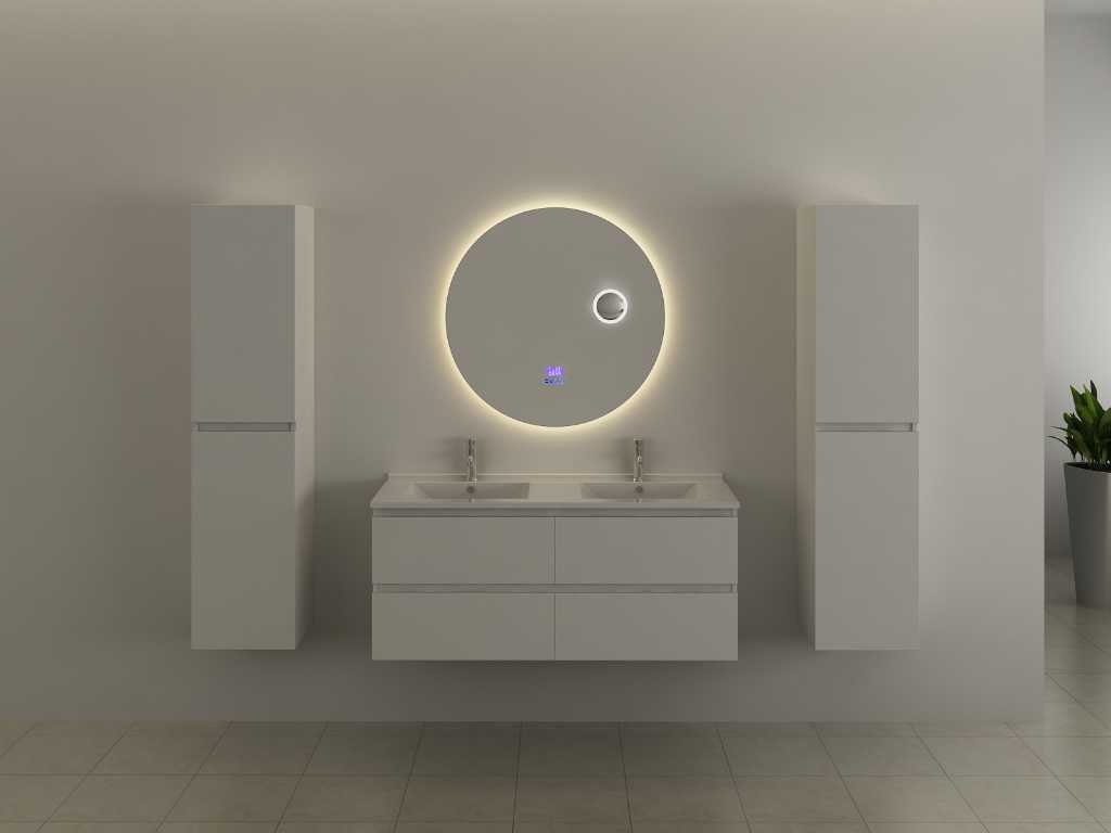 Runder Spiegel mit LED-Beleuchtung und Bluetooth - Ø80 cm