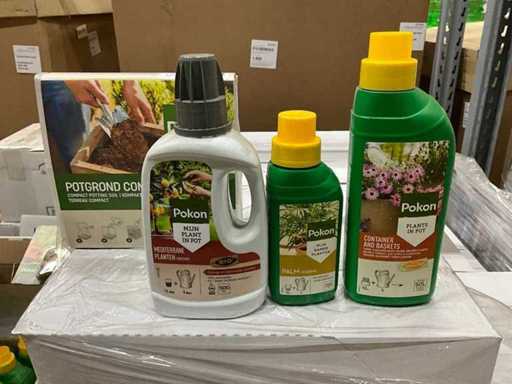 Pallet met diverse Pokon voeding en potgrond (3x)