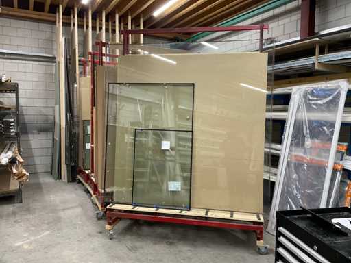 Chariot de transport de verre/plaques