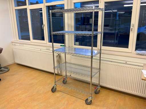 Metro Erecta wire mesh mobile rack (2x)