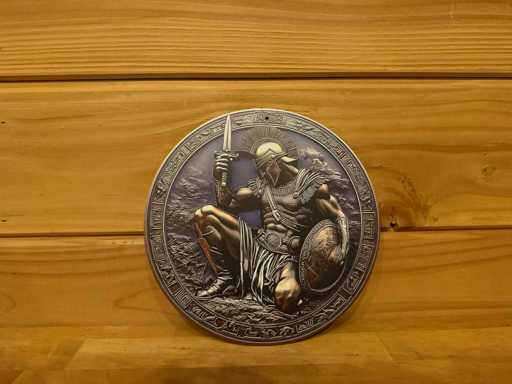 Metal advertising sign round 20cm