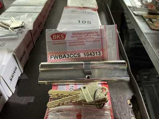 BKS Cylinder Lock wraz z 3 kluczami + kartą bezpieczeństwa