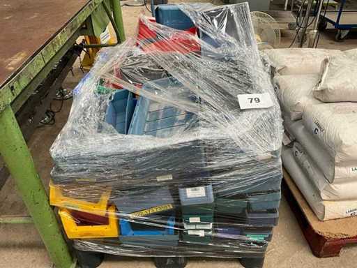 Various plastic sorting trays