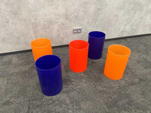 5x Kartell - co? de gunoi de design - multicolor