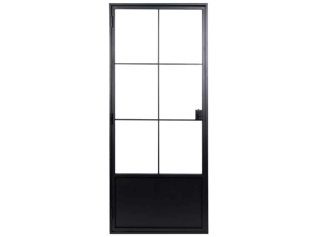 Concept CLASSIC STEEL DOOR (division 6 vitres) en acier de haute qualité, à gauche - 50x880x2040