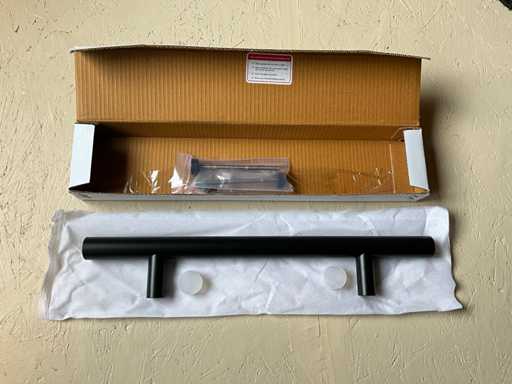 Door handle stainless steel black coated 500mm