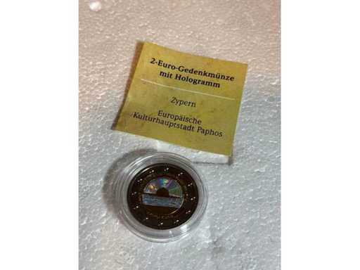 2€ Herdenkingsmunt met hologram Cyprus 2017 Europese Culturele Hoofdstad Pafos