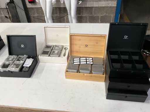 Bredemeijer Różne drewno do pudełek do herbaty (6x)