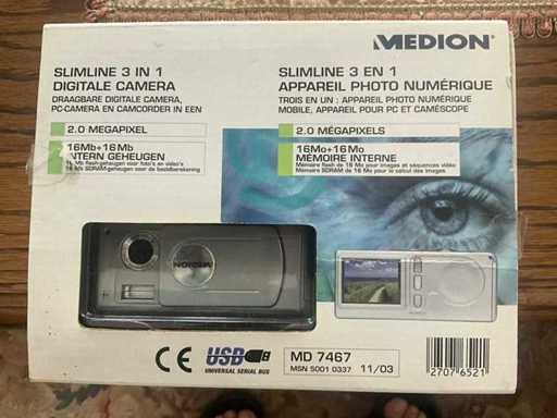 Slimline 3 en 1 appareil photo numérique MEDION