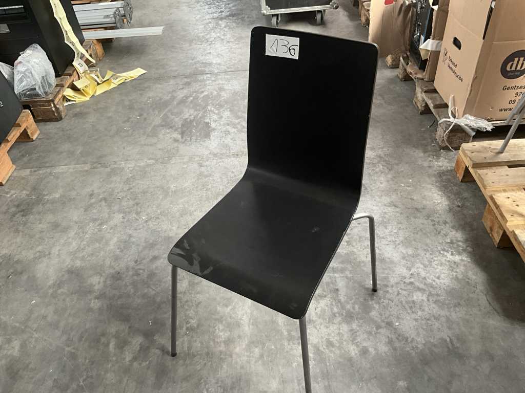 5x zwarte stoel