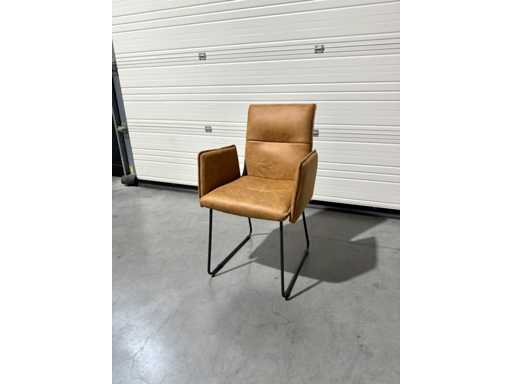 Chaise de salle à manger Cognac Micro Fibre (6x)