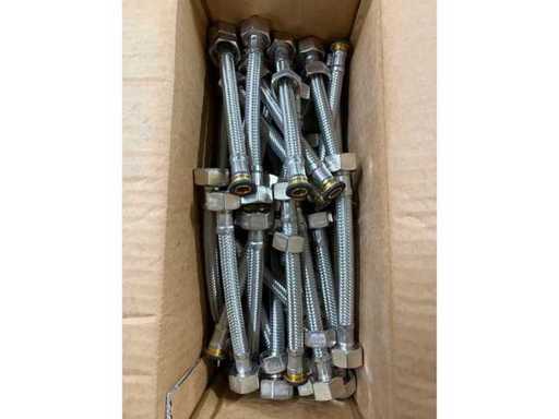 *NUOVI* Flex hose in acciaio inox, tubi di collegamento, accessori sanitari (849 pezzi).