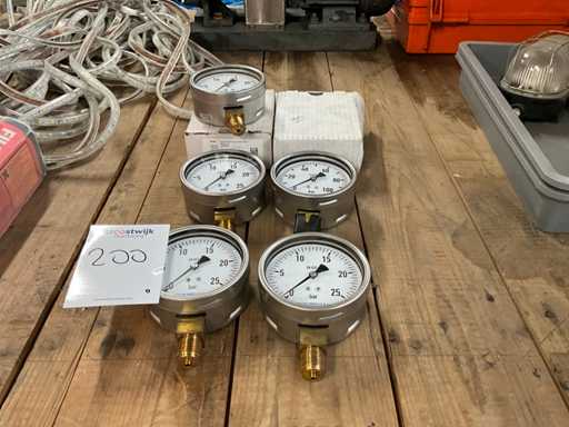 Analogue pressure gauge (5x)