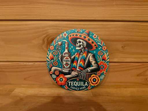 Metal advertising sign round 20cm