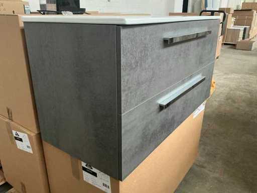 Sanox Chromix Antracite Bathroom Furniture 100cm