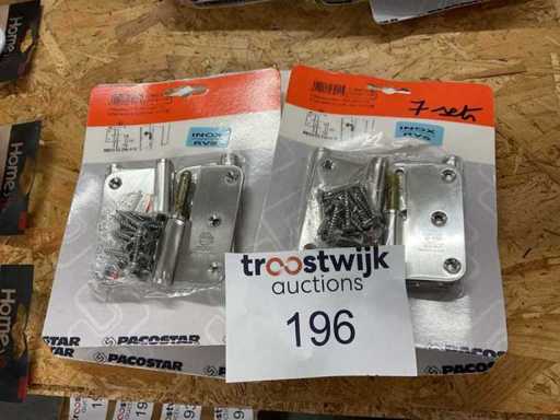 7 scharnier sets inox