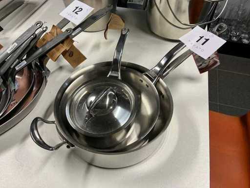 Zestaw 3-częściowych naczyń De Buyer