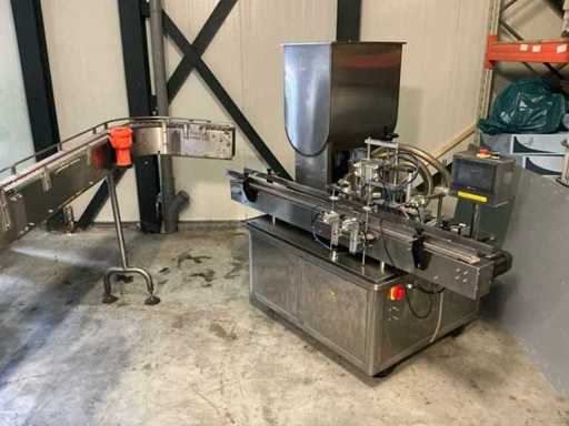 2-Tassen-Füllmaschine mit Förderband und Touchscreen-Steuerung