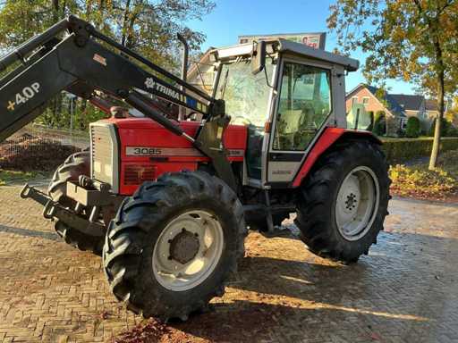 1993 Massey ferguson 3085 Vierwielaangedreven landbouwtractor met voorlader