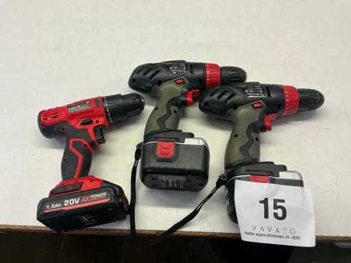 Schroefboormachine (3x)