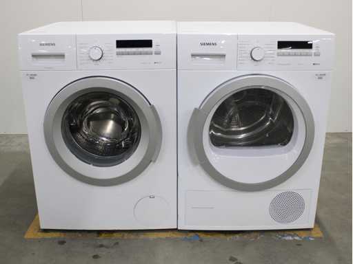 Siemens iQ300 iSensoric aquaStop Wasmachine & Siemens iQ300 iSensoric selfCleaning condenser Wasdroger