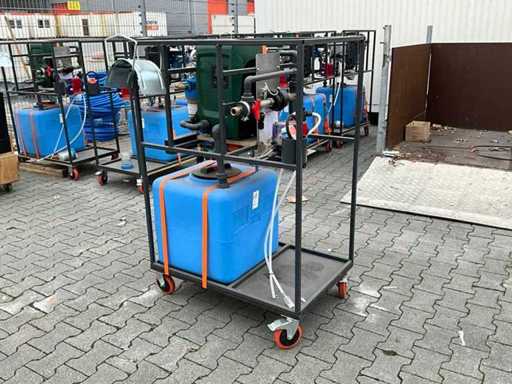 Mobiele sanitair leiding reinigingsunit